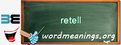 WordMeaning blackboard for retell